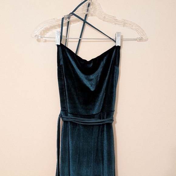 Lucy In The Sky Velvet Maxi Dress in Emerald Green Dress Size Small - Picture 2 of 5
